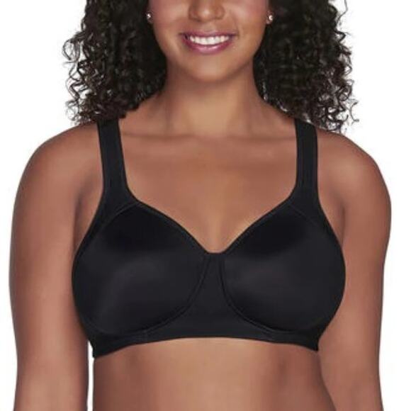 Vanity Fair Womens Full Figure CrissCross Convert Sports Bra Midnight Black 36DD - Picture 1 of 7